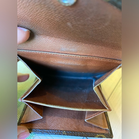 LOUIS VUITTON MONOGRAM CANVAS MONNAIE DOUBLE SNAP WALLET bifold vintage 1989 - Picture 6 of 14